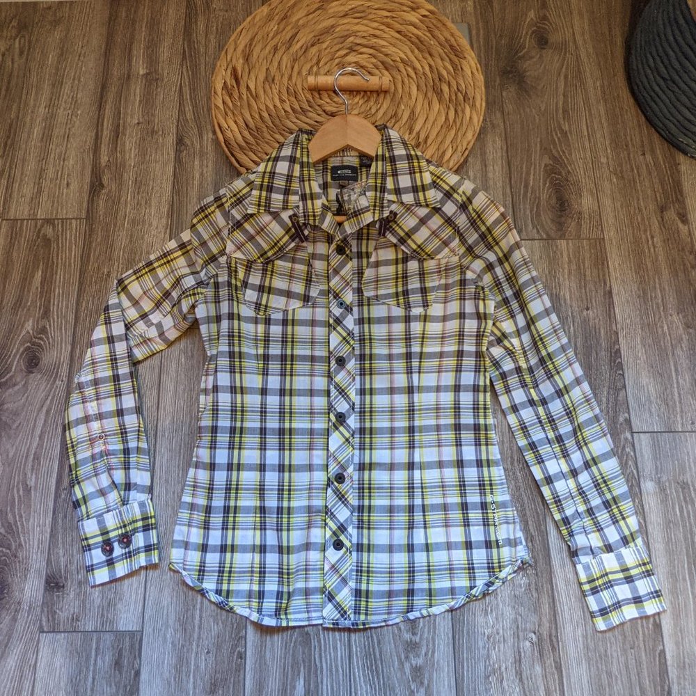 NWT (XS) - G STAR Plaid Button Down Shirt
